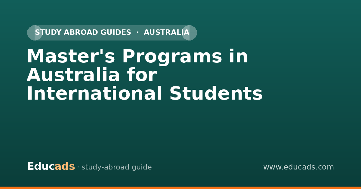 Master's Programs in Australia for International Students