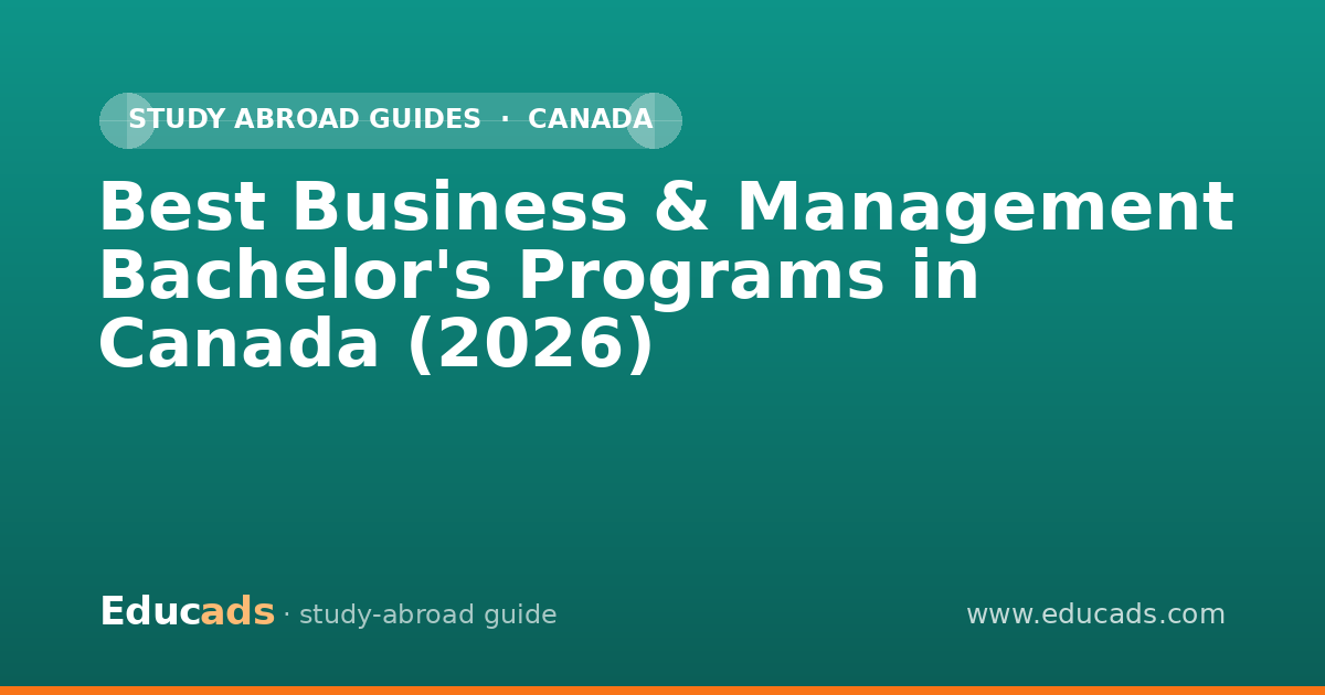 Best Business & Management Bachelor's Programs in Canada (2026)