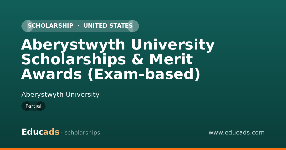 Aberystwyth University Scholarships & Merit Awards (Exam-based) scholarship