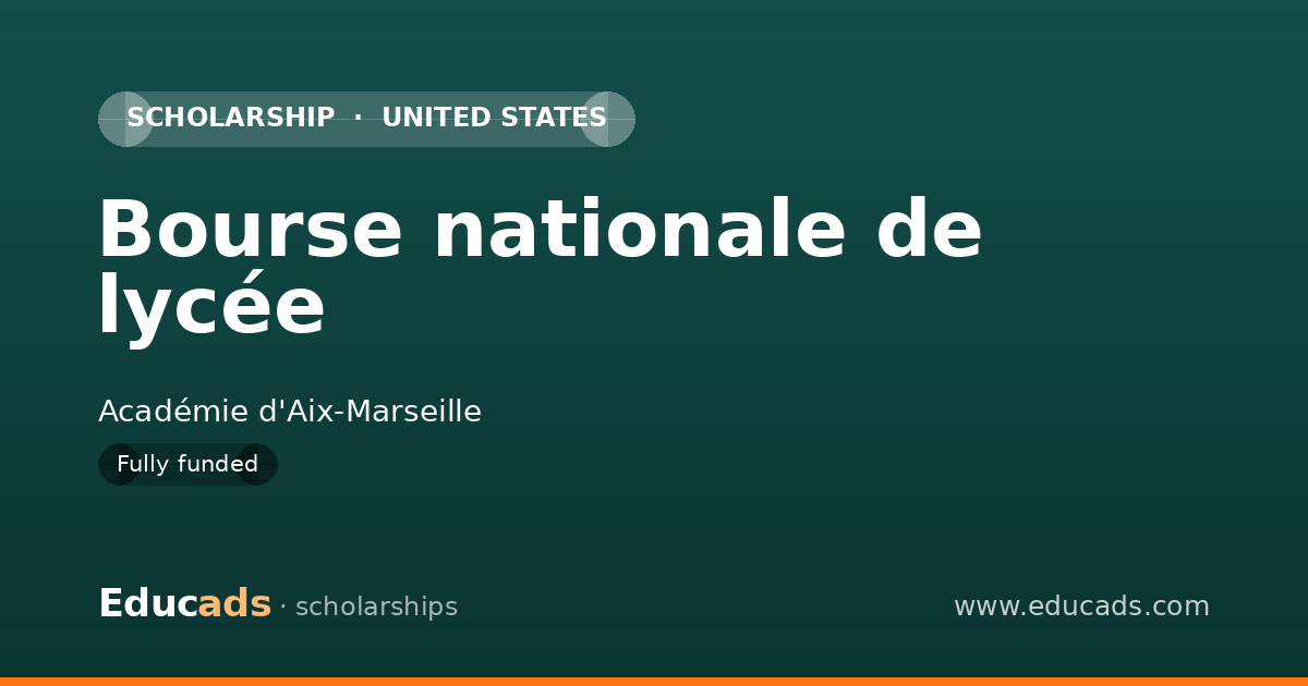 Bourse nationale de lycée scholarship