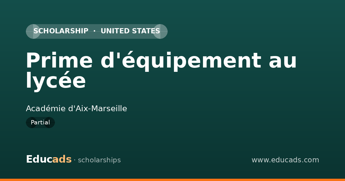 Prime d'équipement au lycée scholarship