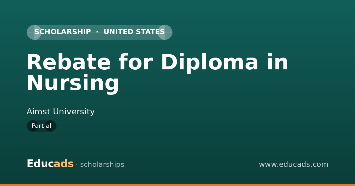 Rebate for Diploma in Nursing scholarship