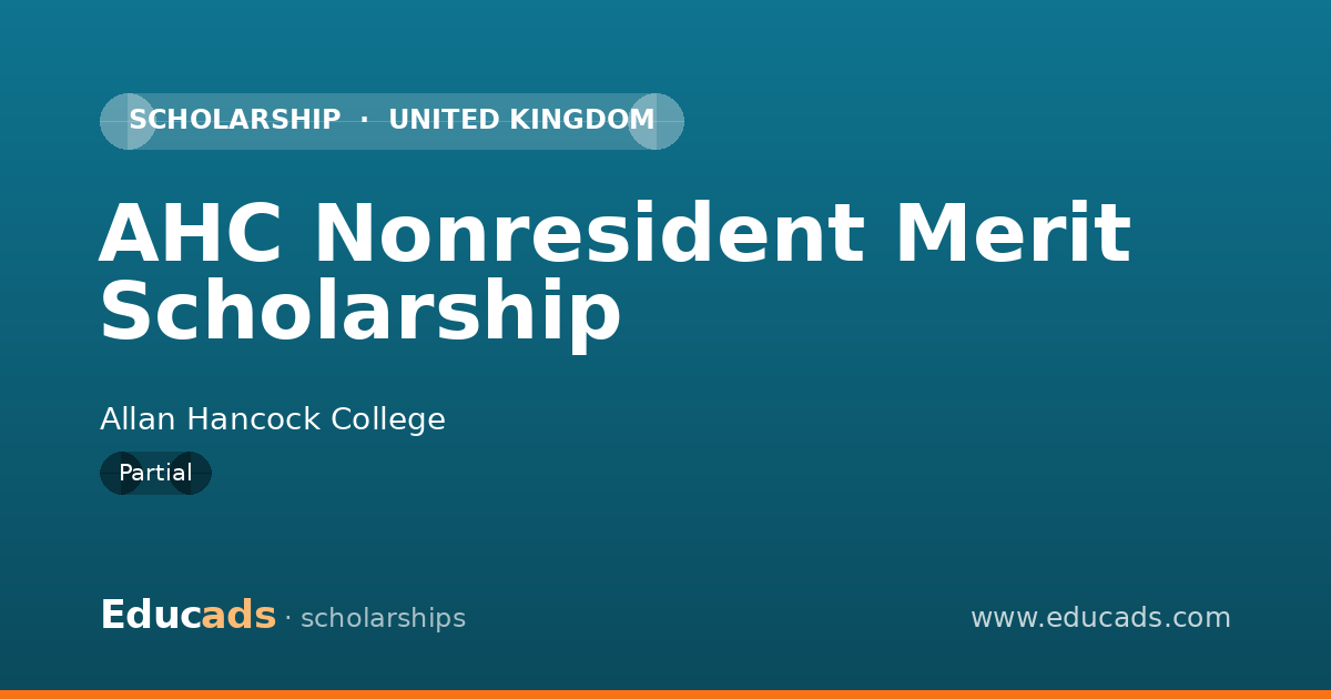 AHC Nonresident Merit Scholarship scholarship