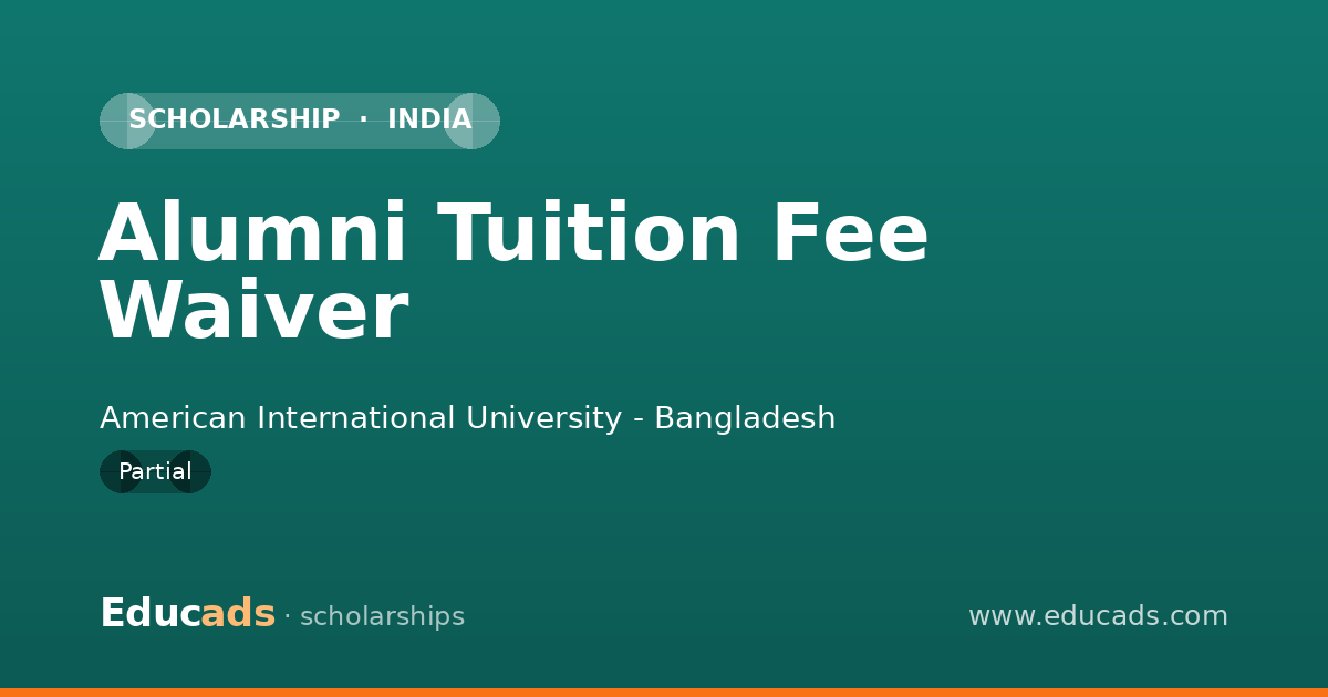 Alumni Tuition Fee Waiver scholarship