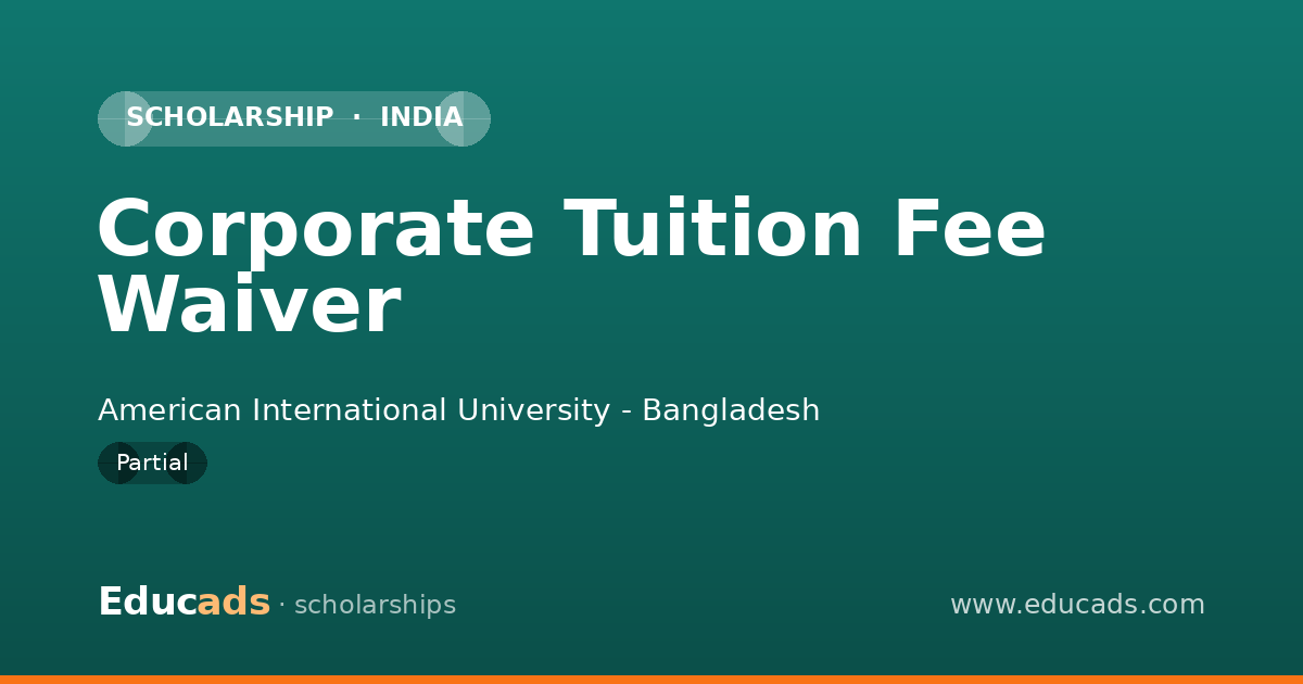 Corporate Tuition Fee Waiver scholarship
