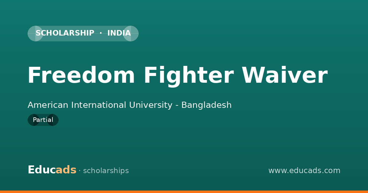 Freedom Fighter Waiver scholarship