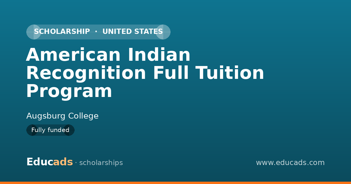 American Indian Recognition Full Tuition Program scholarship