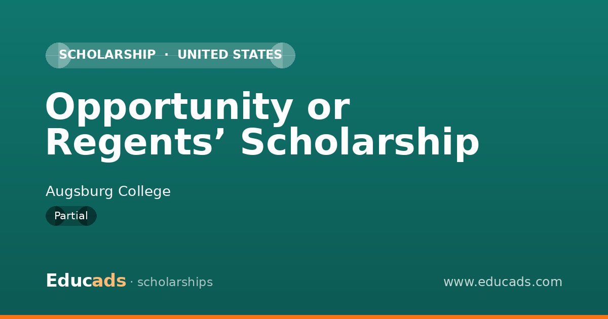 Opportunity or Regents’ Scholarship scholarship