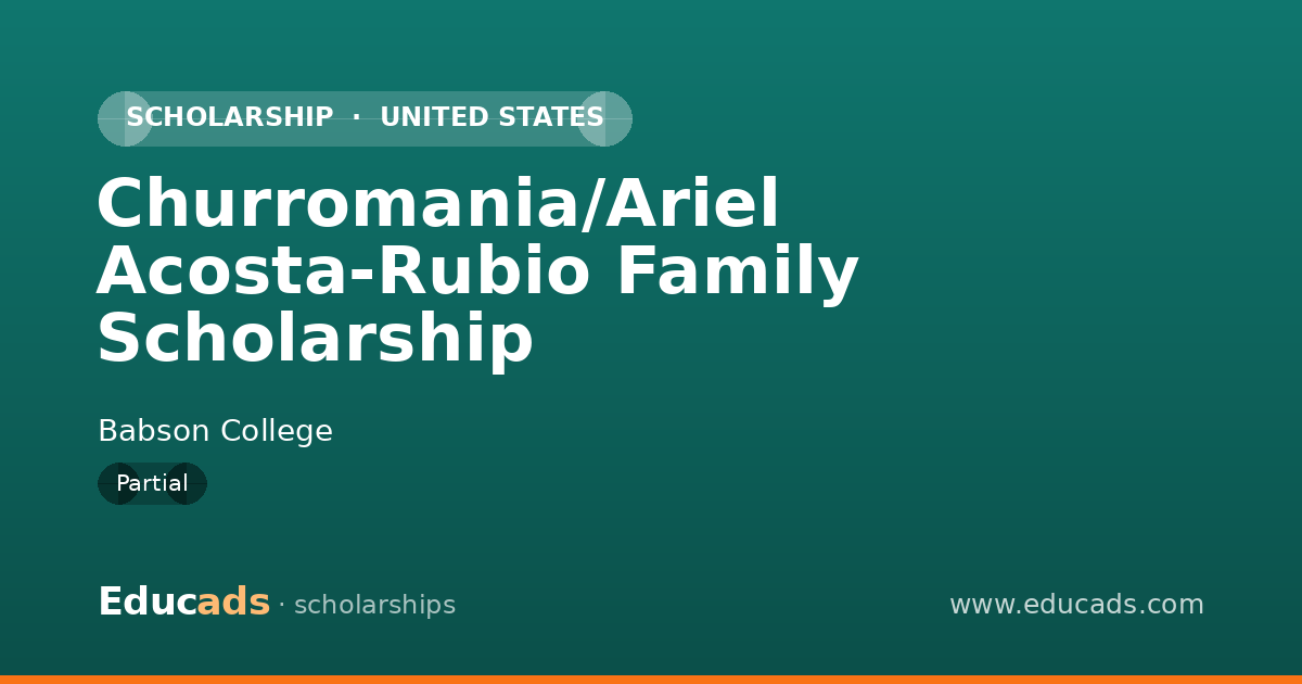 Churromania/Ariel Acosta-Rubio Family Scholarship scholarship