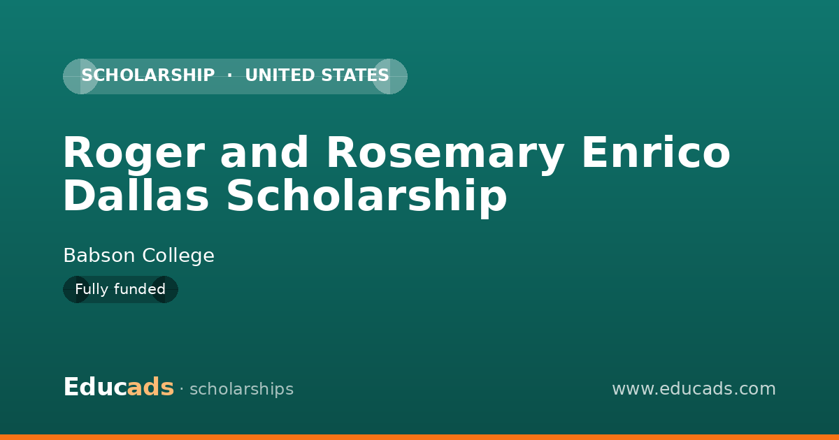 Roger and Rosemary Enrico Dallas Scholarship scholarship