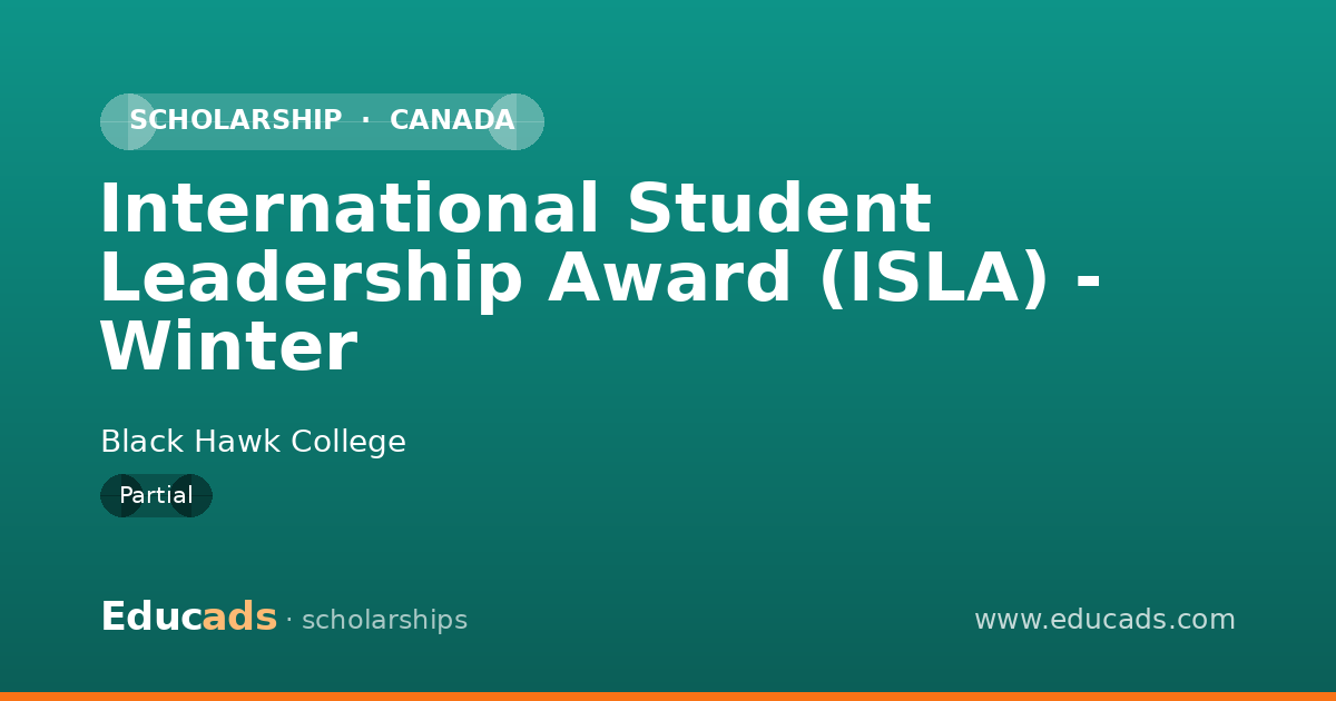 International Student Leadership Award (ISLA) - Winter scholarship