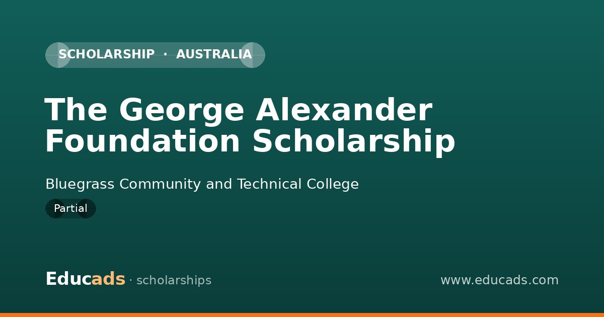 The George Alexander Foundation Scholarship scholarship