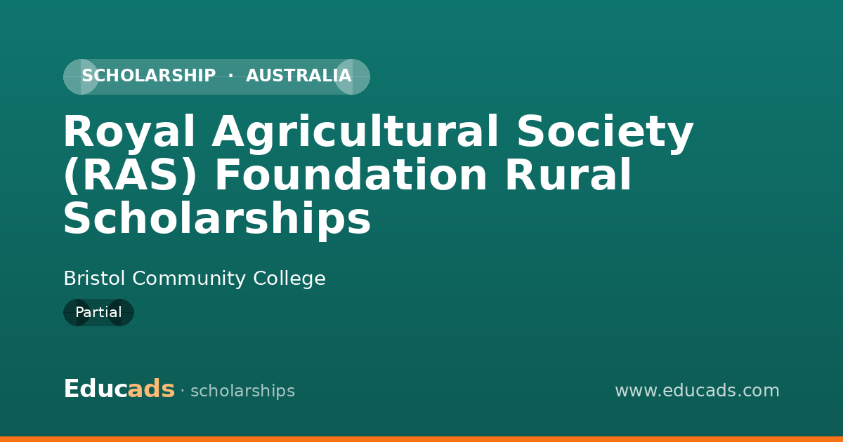 Royal Agricultural Society (RAS) Foundation Rural Scholarships scholarship