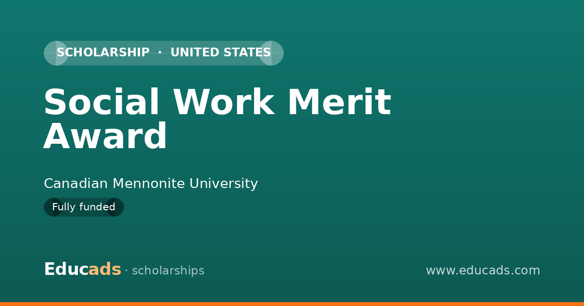 Social Work Merit Award scholarship