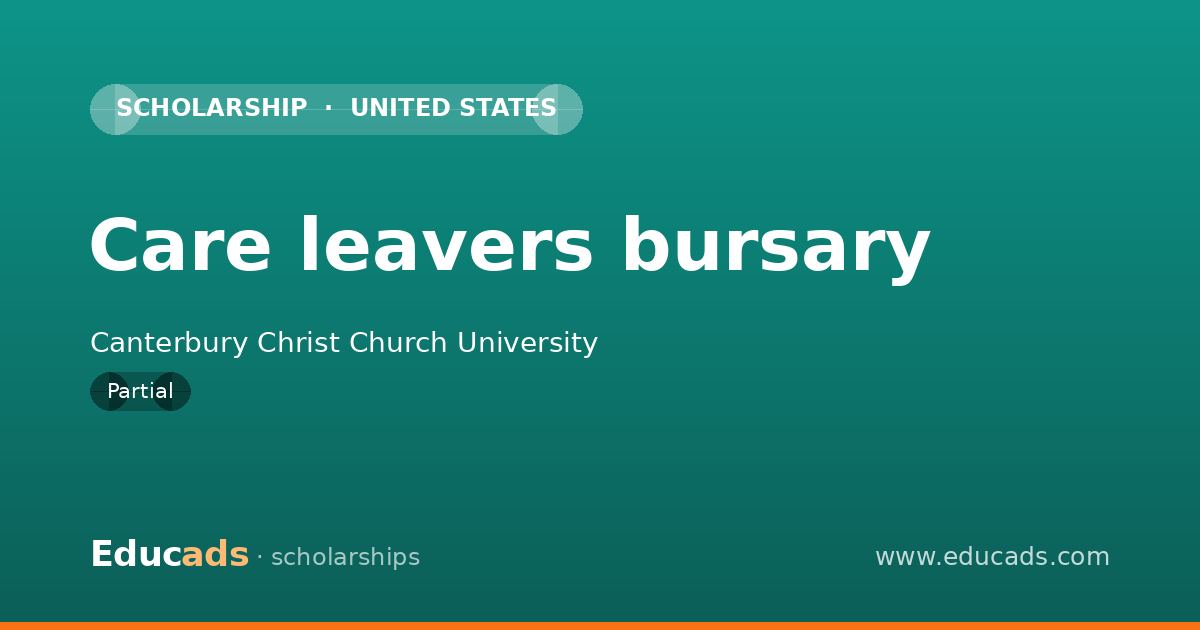 Care leavers bursary scholarship
