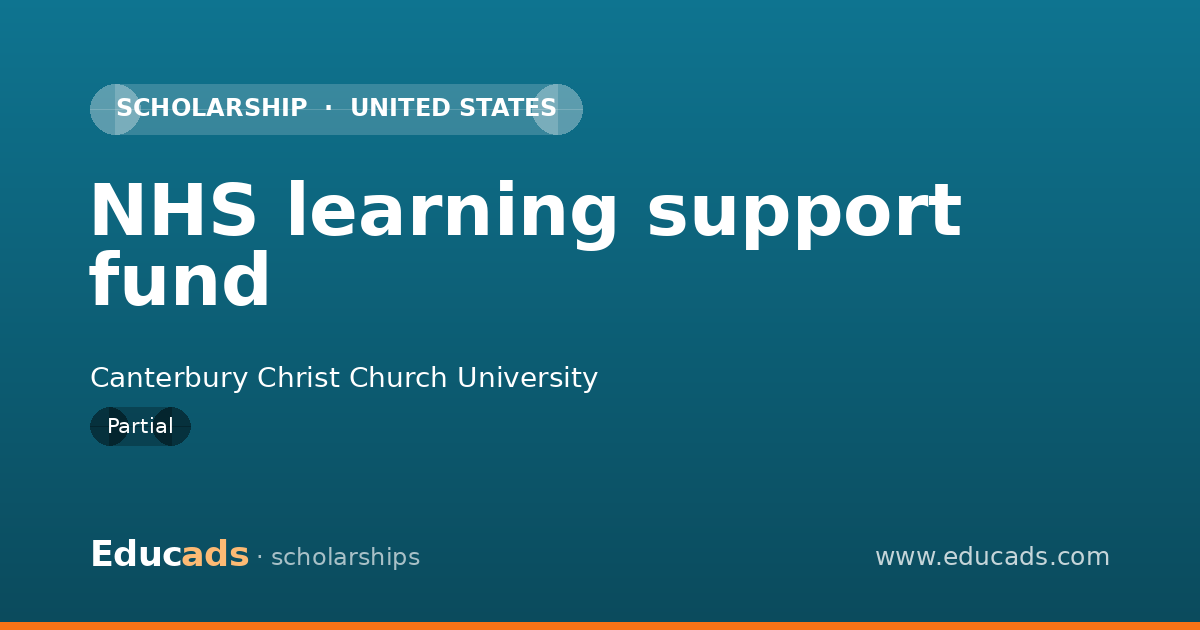NHS learning support fund scholarship
