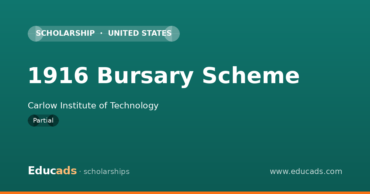 1916 Bursary Scheme scholarship
