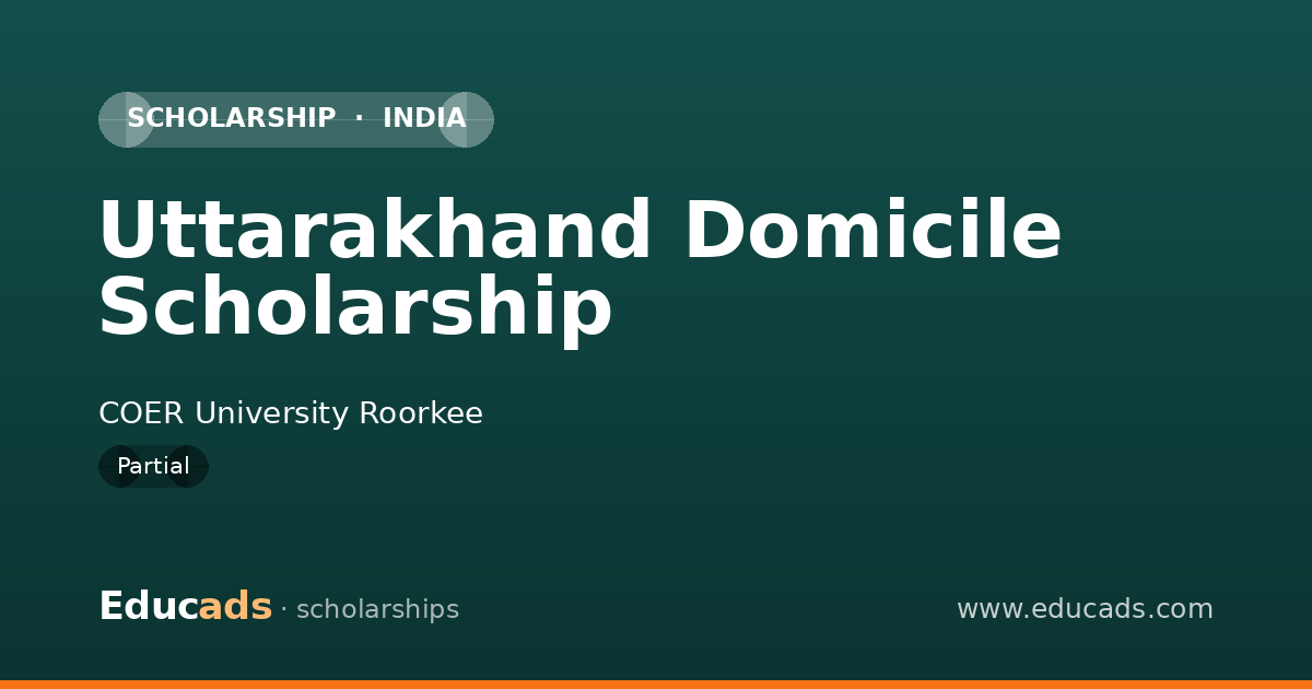 Uttarakhand Domicile Scholarship scholarship