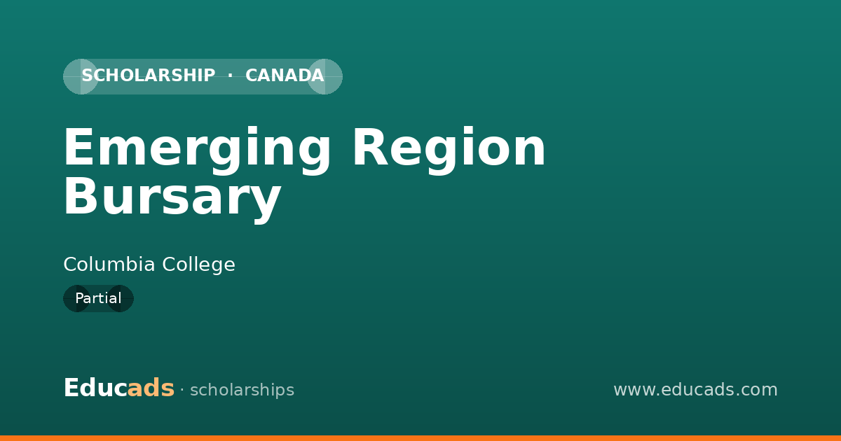 Emerging Region Bursary scholarship