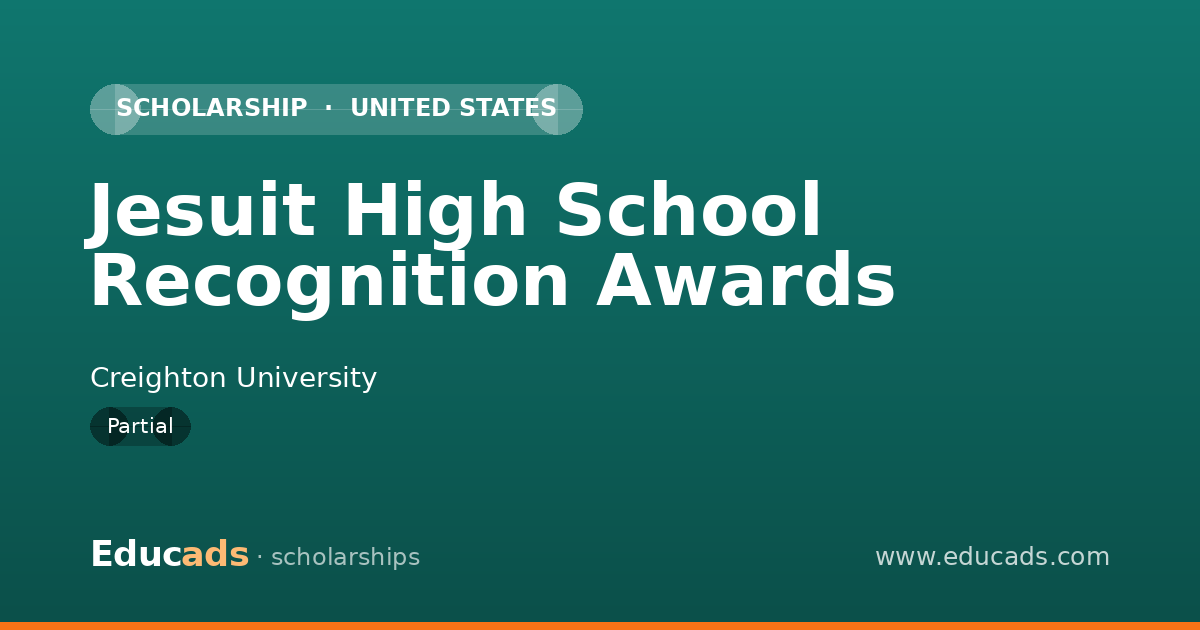 Jesuit High School Recognition Awards scholarship