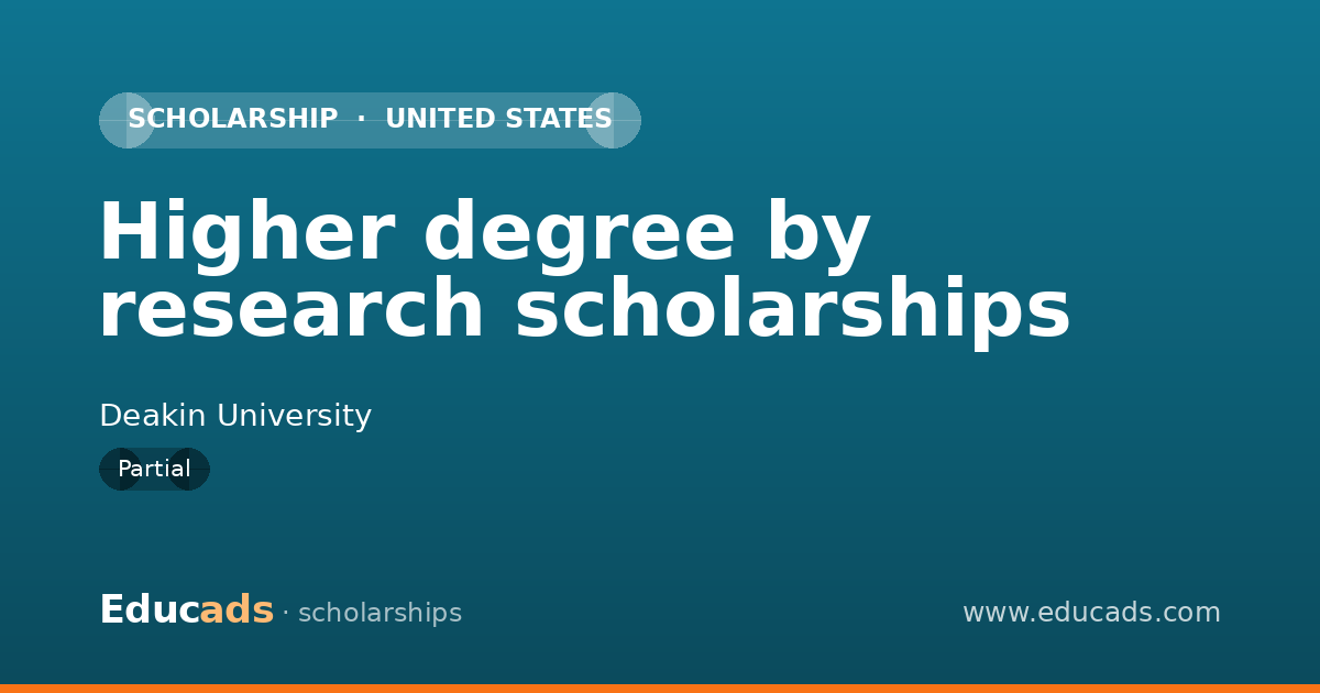 Higher degree by research scholarships scholarship