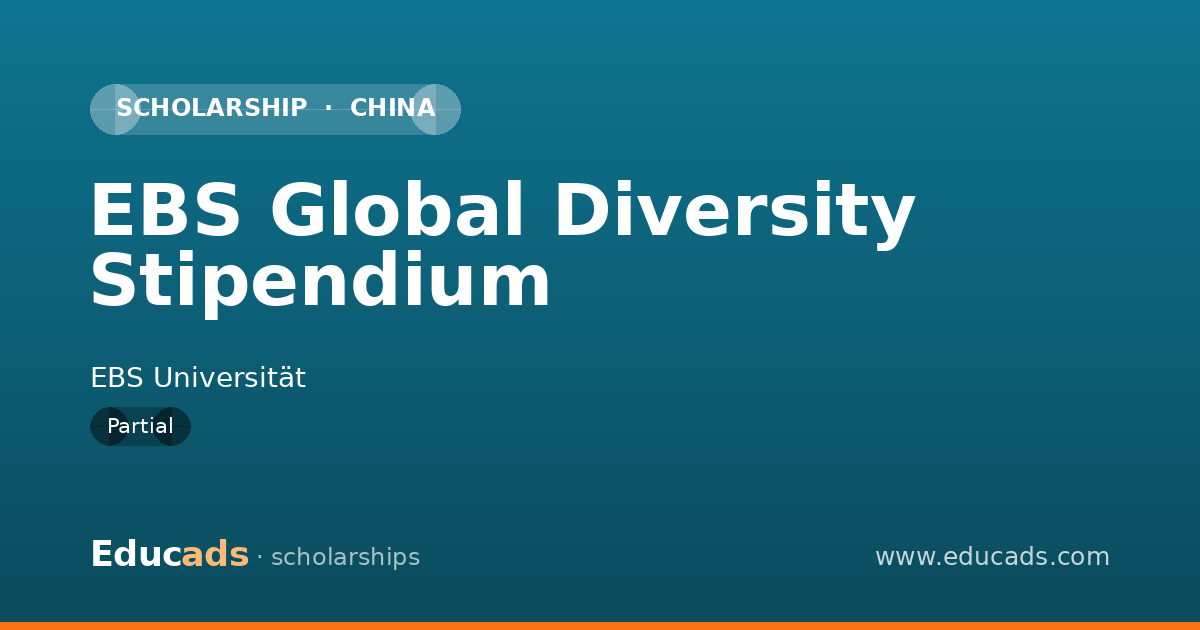 EBS Global Diversity Stipendium scholarship