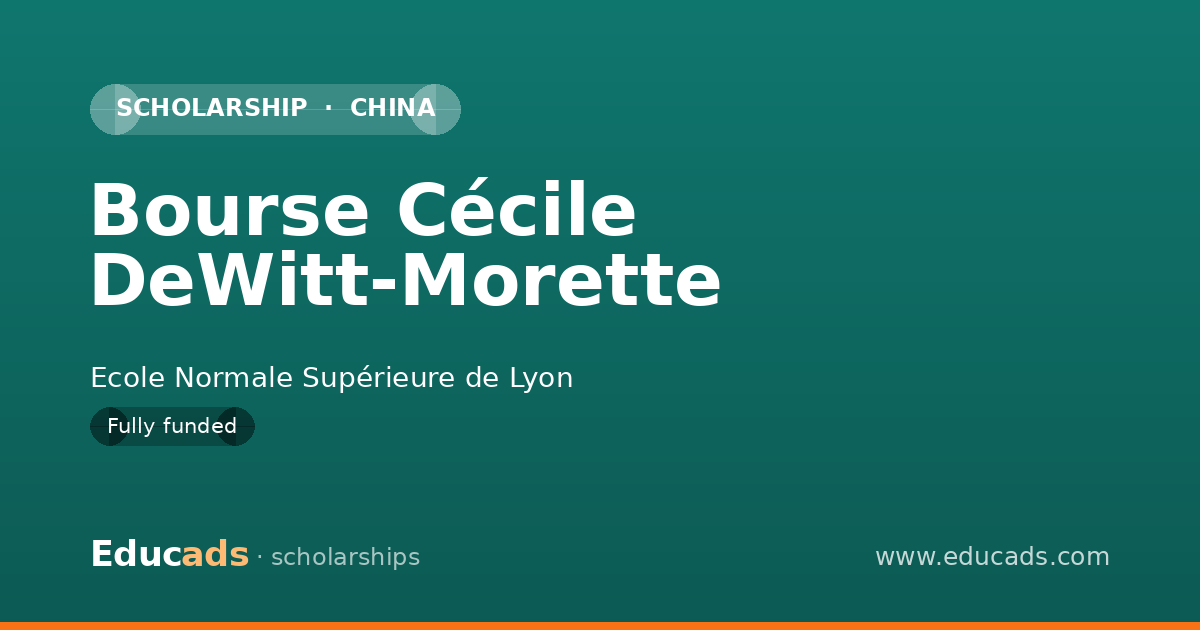 Bourse Cécile DeWitt-Morette scholarship