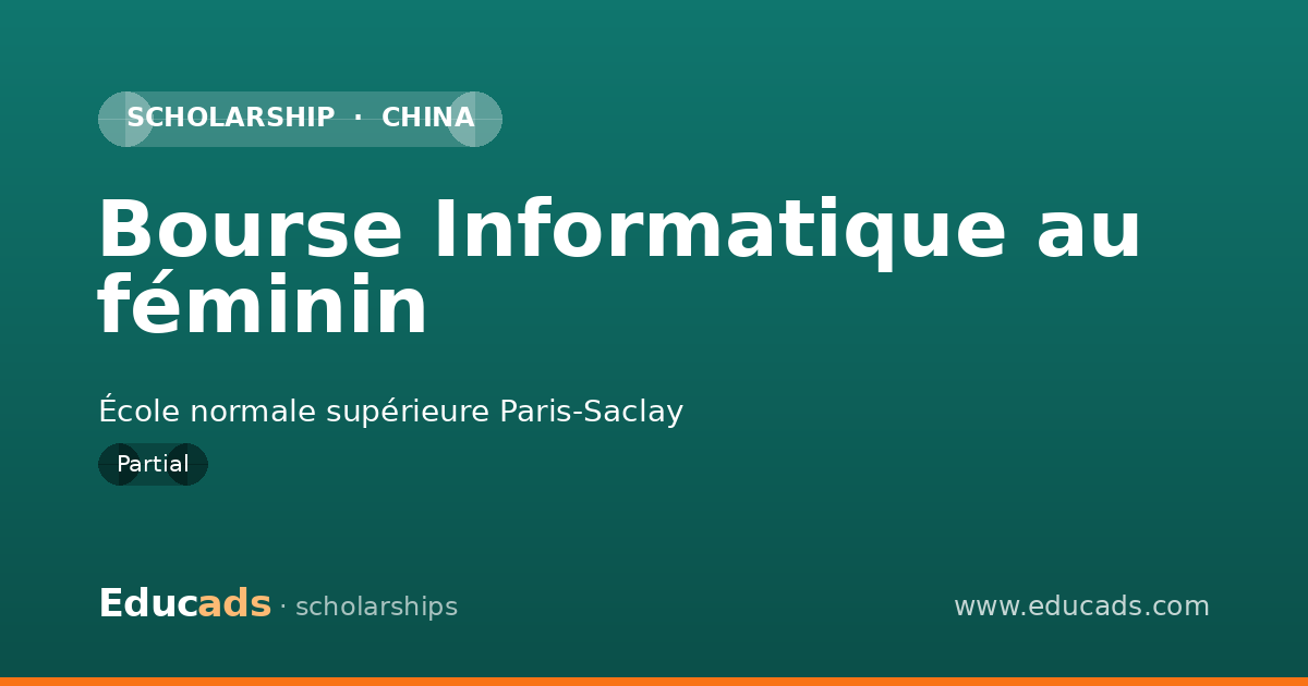 Bourse Informatique au féminin scholarship