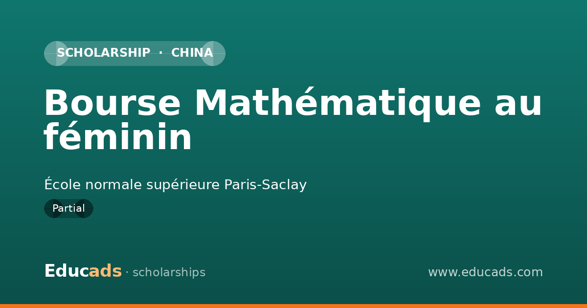 Bourse Mathématique au féminin scholarship