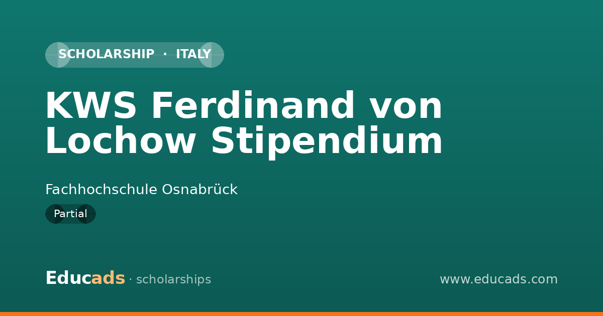 KWS Ferdinand von Lochow Stipendium scholarship