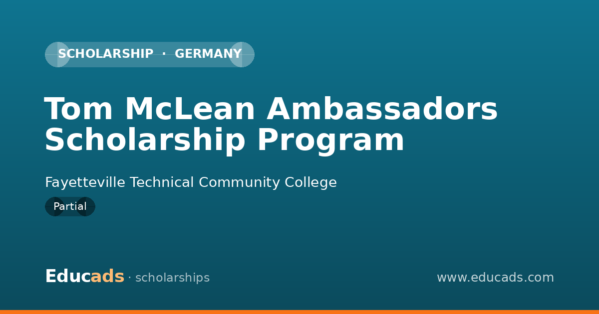Tom McLean Ambassadors Scholarship Program scholarship