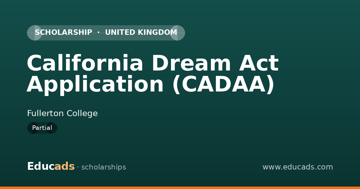 California Dream Act Application (CADAA) scholarship