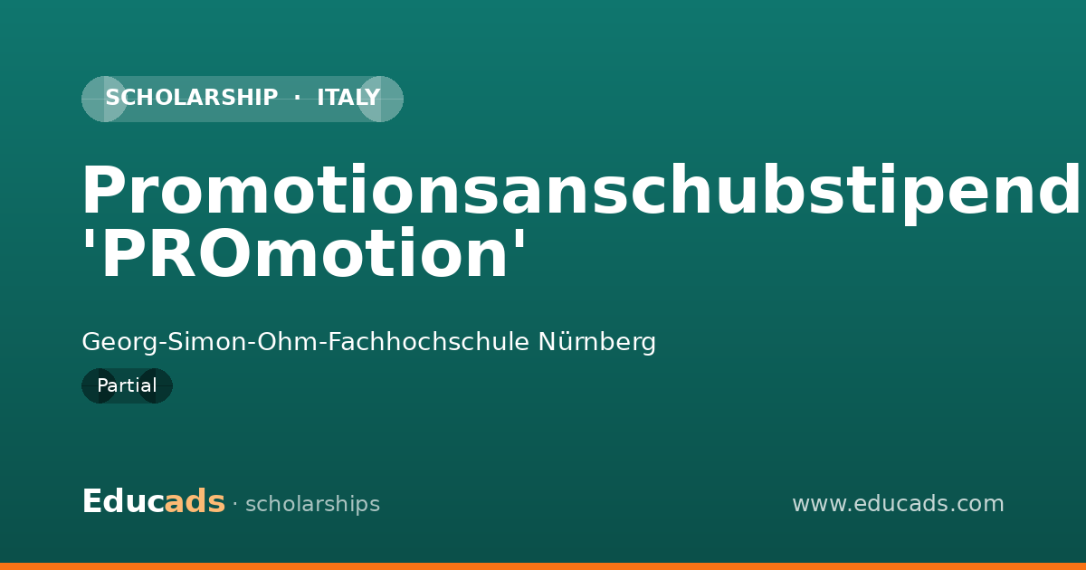 Promotionsanschubstipendium 'PROmotion' scholarship