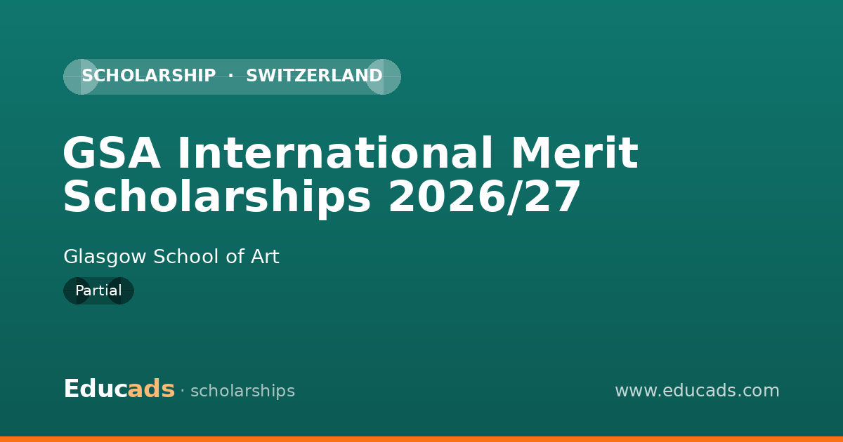 GSA International Merit Scholarships 2026/27 scholarship