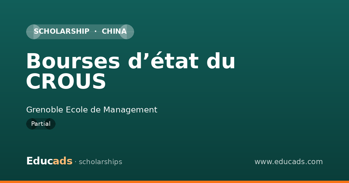 Bourses d’état du CROUS scholarship