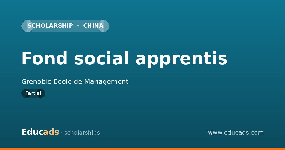 Fond social apprentis scholarship