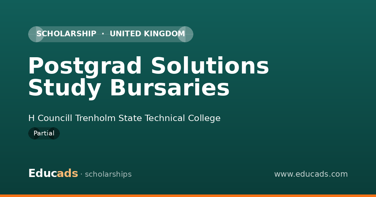 Postgrad Solutions Study Bursaries scholarship