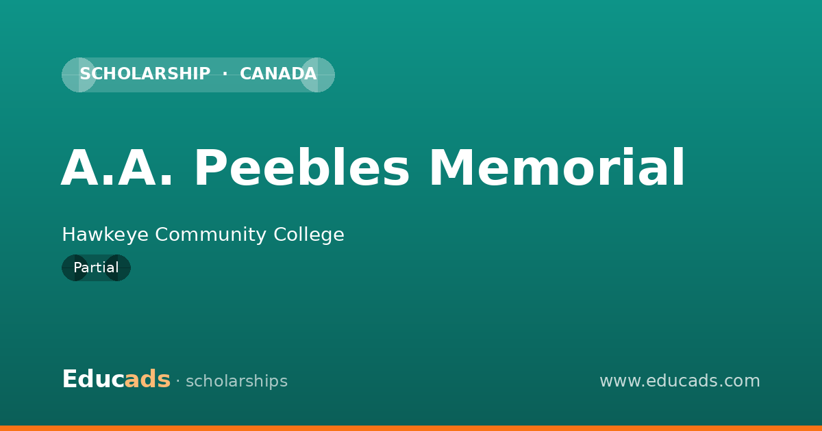 A.A. Peebles Memorial scholarship