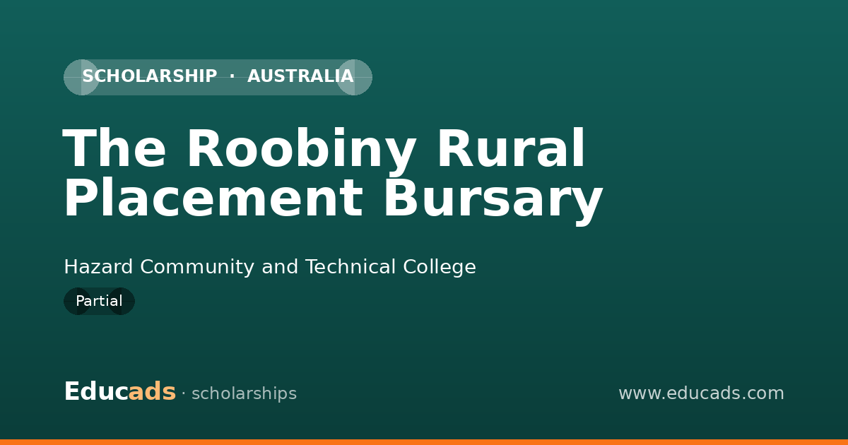 The Roobiny Rural Placement Bursary scholarship