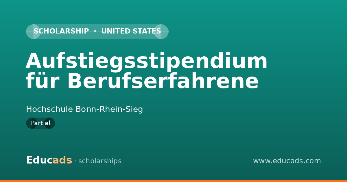 Aufstiegsstipendium für Berufserfahrene scholarship
