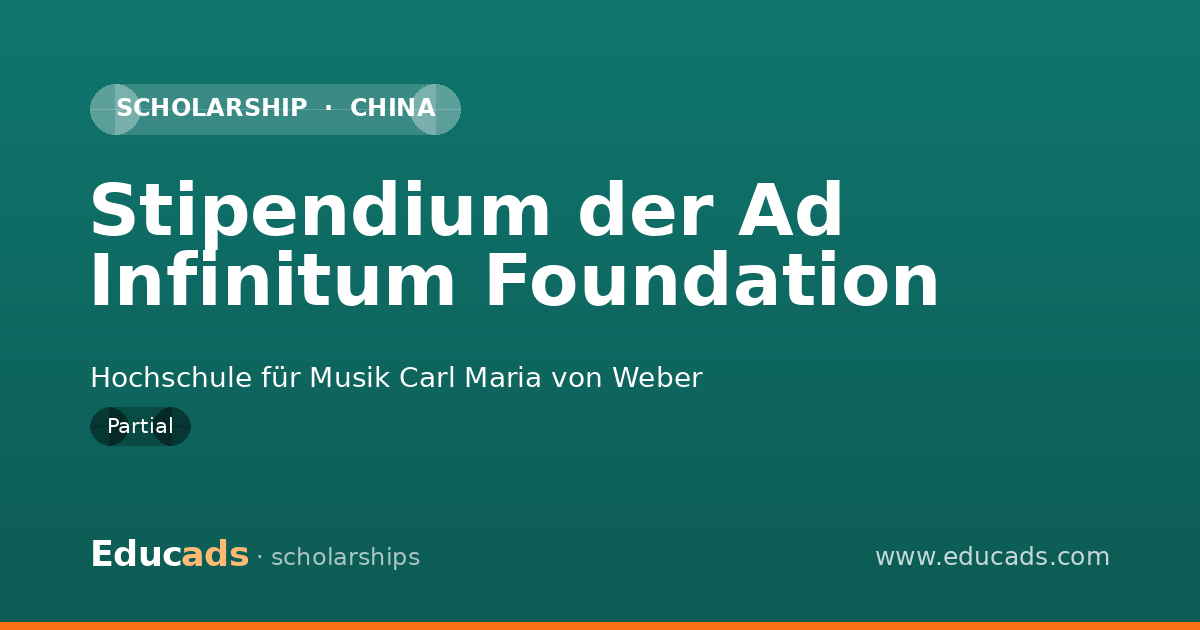 Stipendium der Ad Infinitum Foundation scholarship