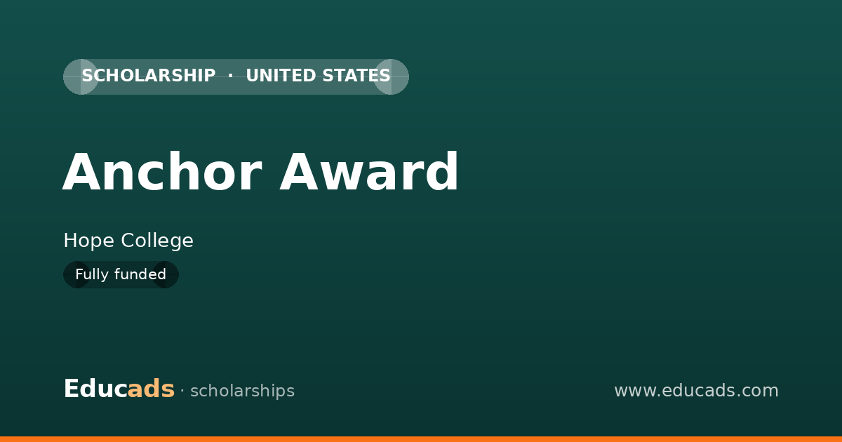 Anchor Award scholarship