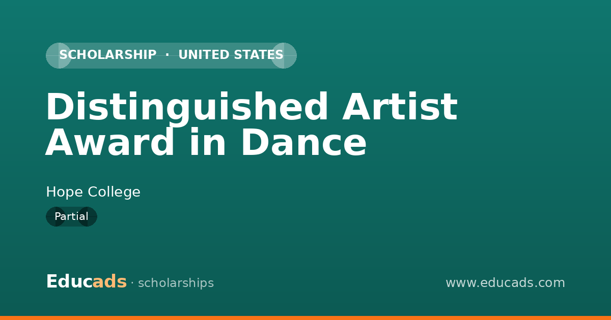 Distinguished Artist Award in Dance scholarship