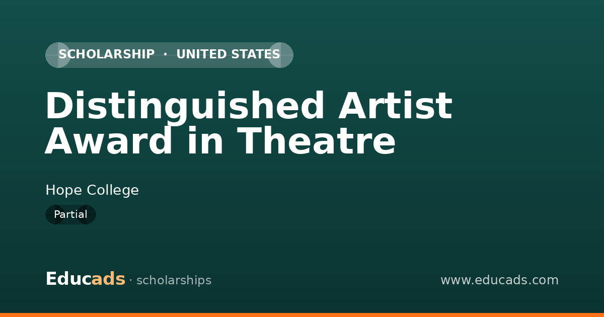 Distinguished Artist Award in Theatre scholarship