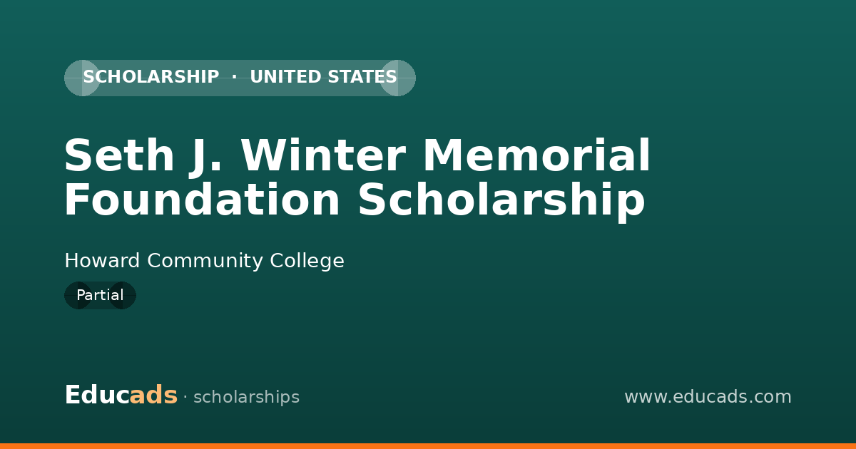 Seth J. Winter Memorial Foundation Scholarship scholarship