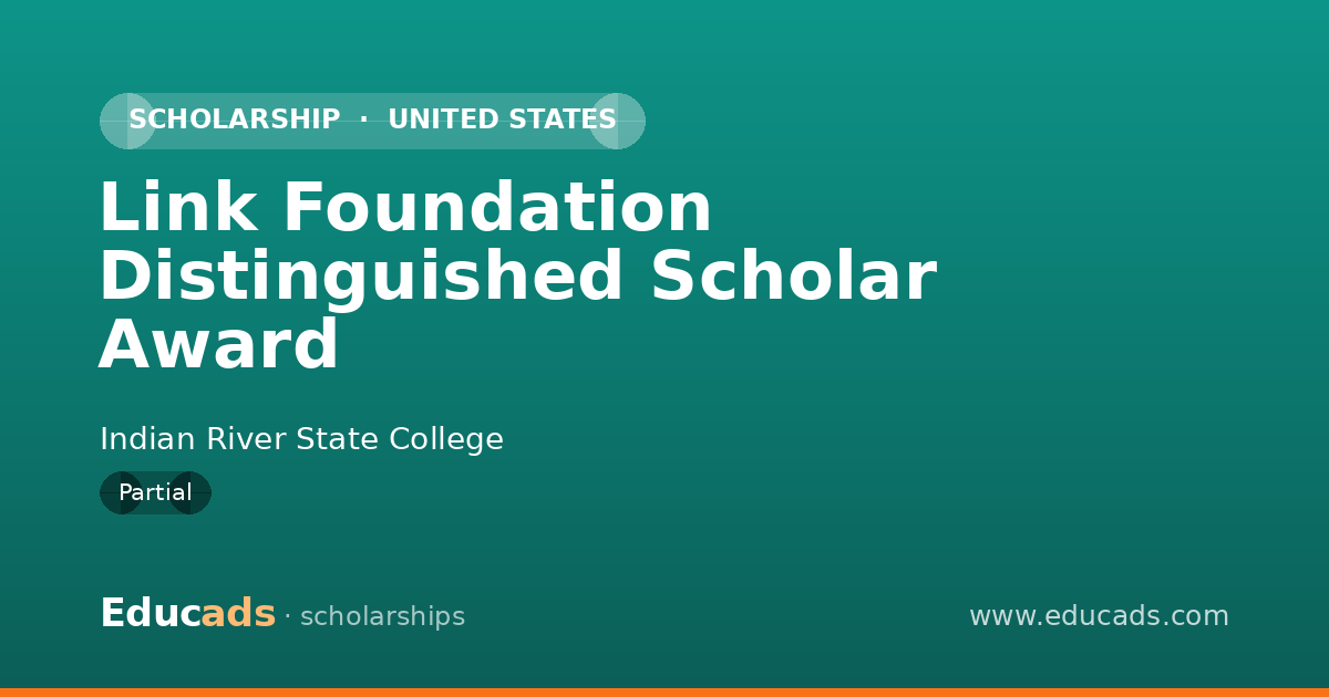 Link Foundation Distinguished Scholar Award scholarship