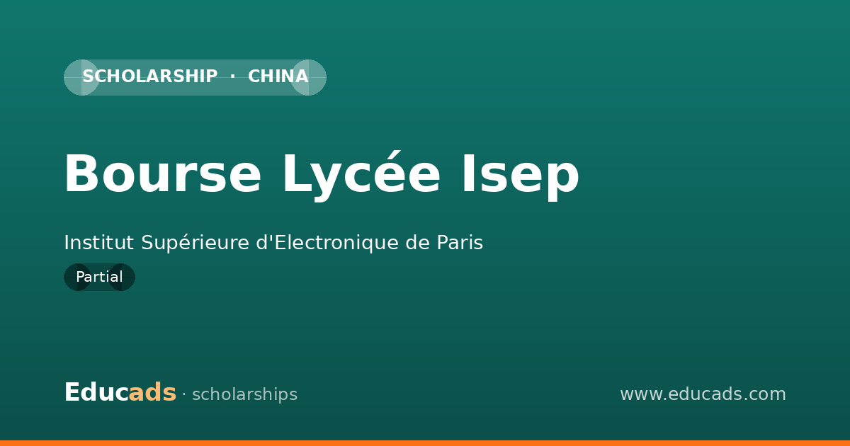 Bourse Lycée Isep scholarship