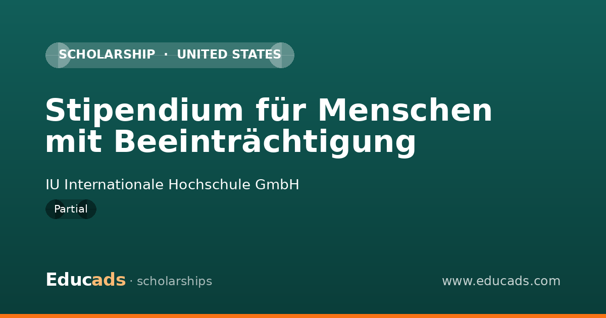 Stipendium für Menschen mit Beeinträchtigung scholarship