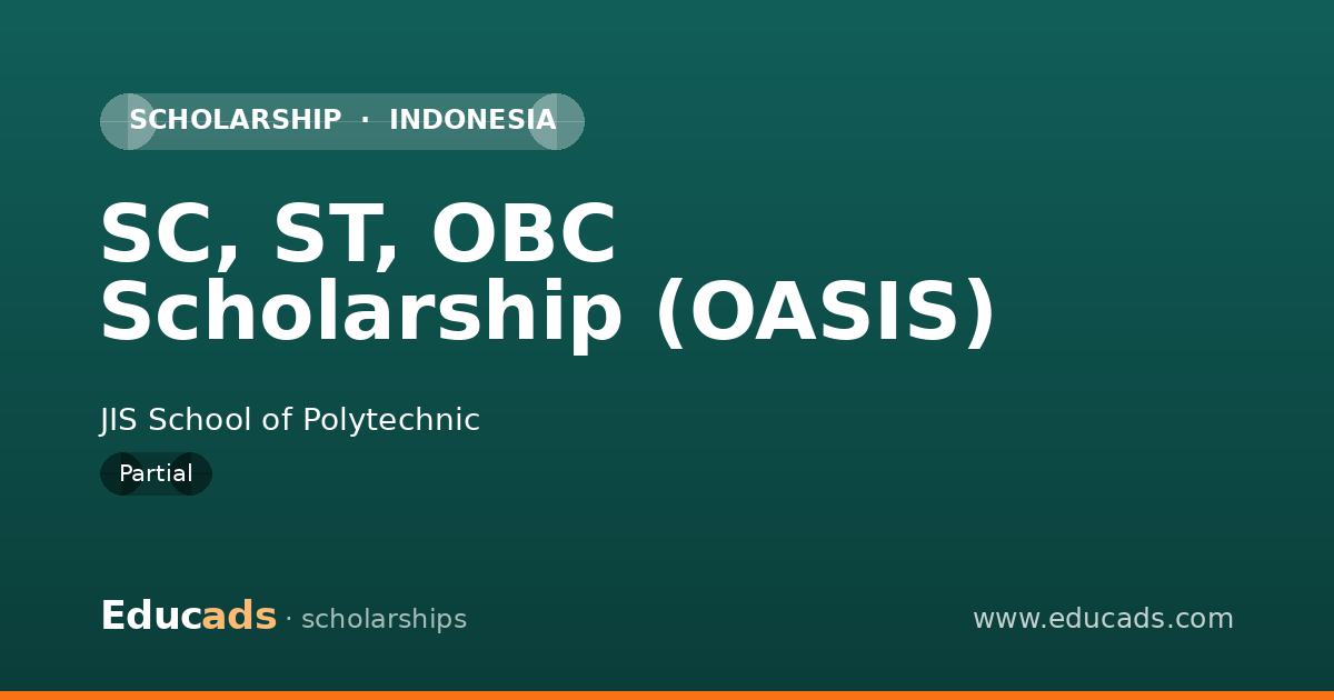 SC, ST, OBC Scholarship (OASIS) scholarship