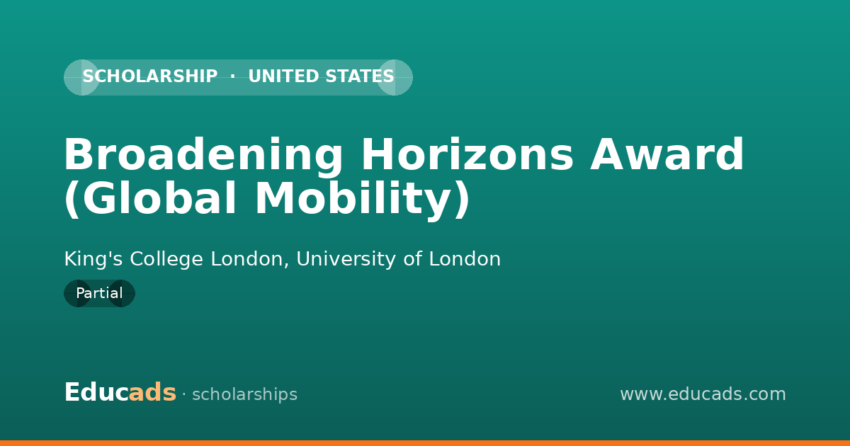 Broadening Horizons Award (Global Mobility) scholarship